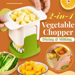 2-in-1 Vegetable Chopper Dicing & Slitting