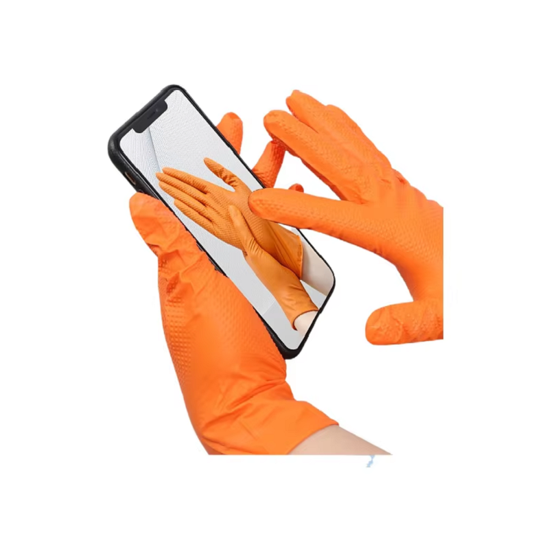 Diamond Textured Disposable Nitrile Gloves