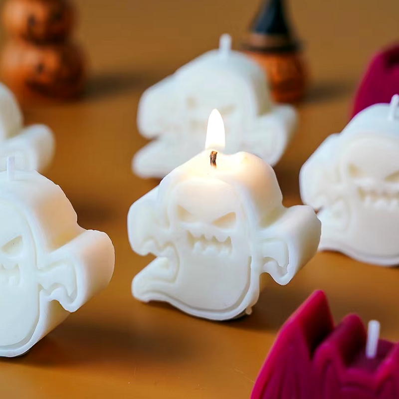 Pumpkin Ghost Shaped Freesia Scented Halloween Candle