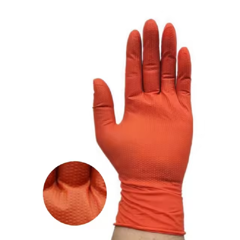 Diamond Textured Disposable Nitrile Gloves