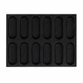 12 cavity silicone bread mold for mini loaves, hot dog buns, and homemade bread baking