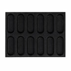 12 cavity silicone bread mold for mini loaves, hot dog buns, and homemade bread baking