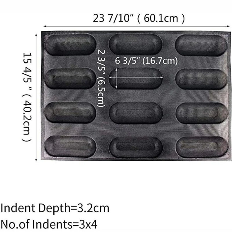 Non Stick Silicone Bread Loaf Pan (12 Loaf)