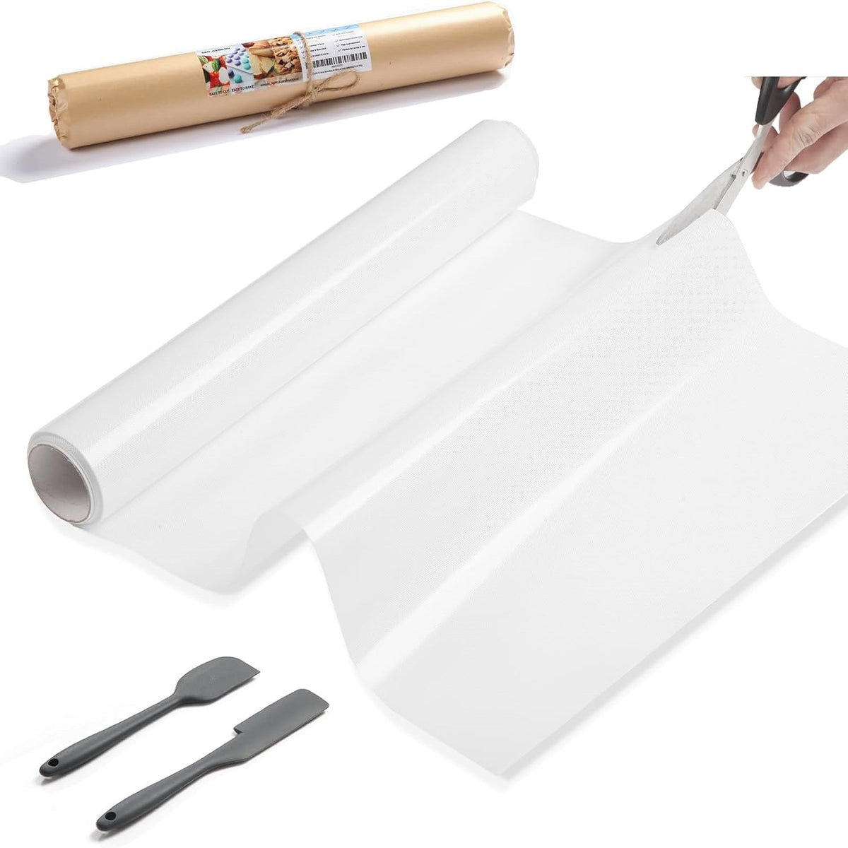 Silicone Baking Mat Roll with 2 Spatulas Set