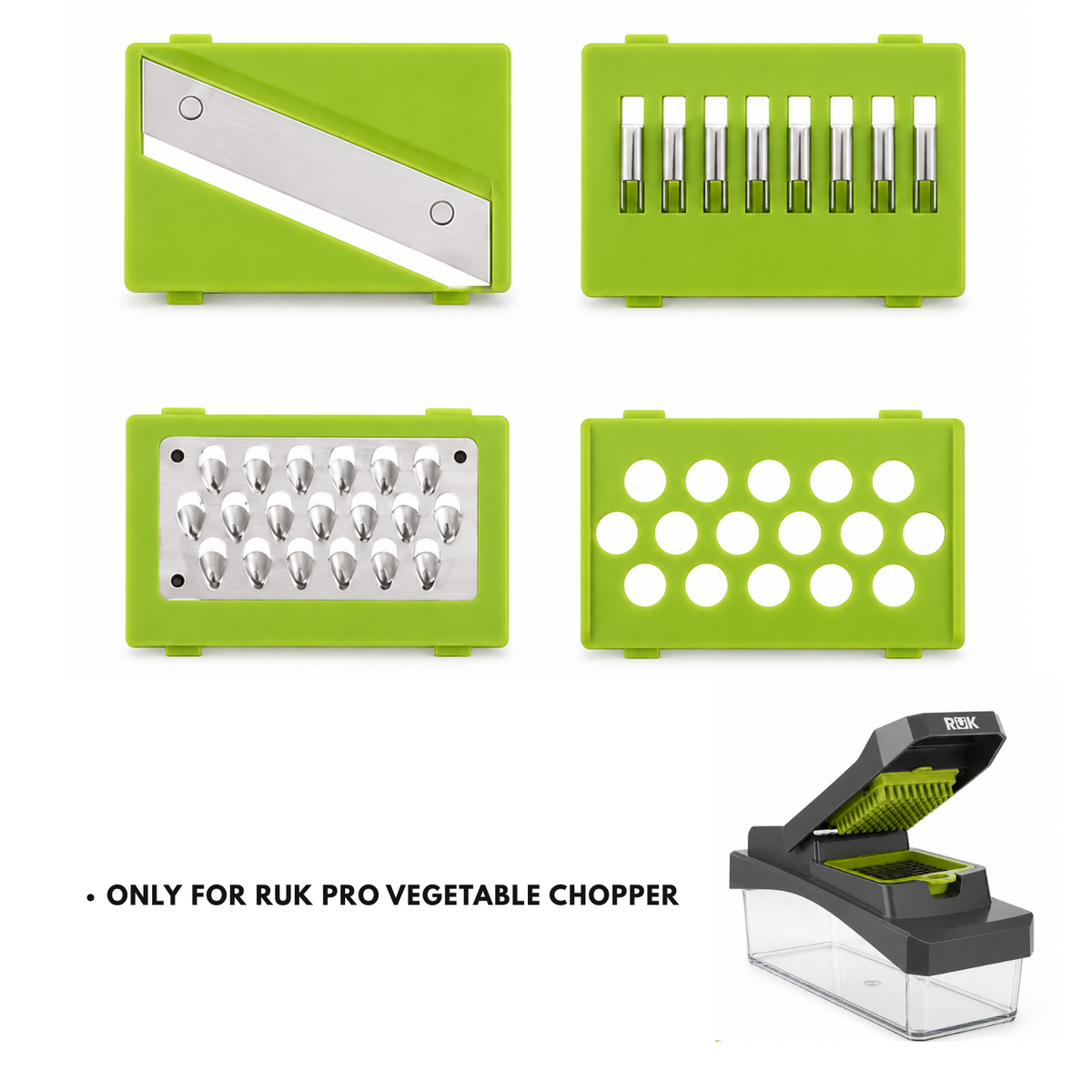 Mandoline & Grater Blade Set For Pro Vegetable Chopper