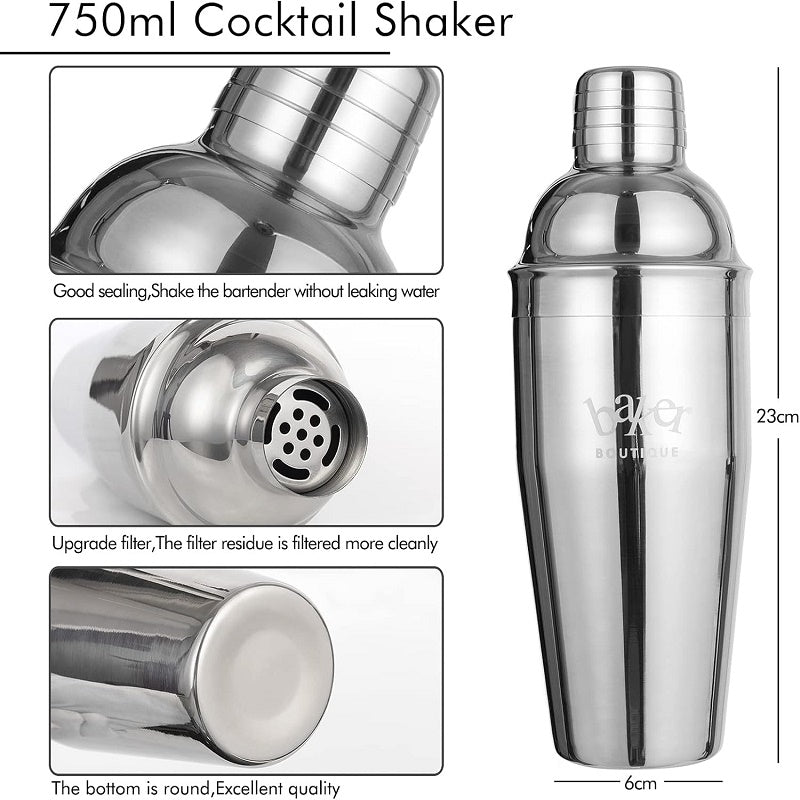 17pcs Baker Boutique Cocktail Shaker Set