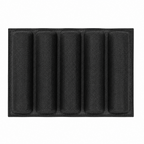 Nonstick baguette baking pan with multiple loaf grooves for homemade French bread