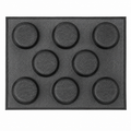 8 cavity silicone hamburger bun pan with round molds for homemade burger buns