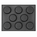 8 cavity silicone hamburger bun pan with round molds for homemade burger buns