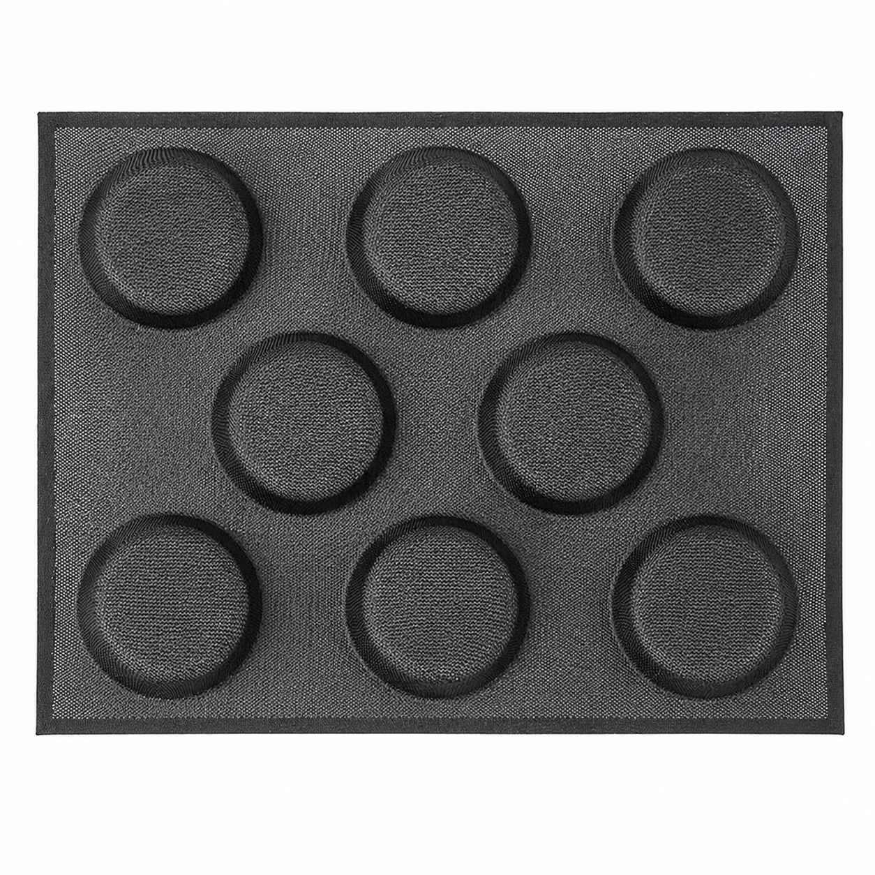 8 cavity silicone hamburger bun pan with round molds for homemade burger buns