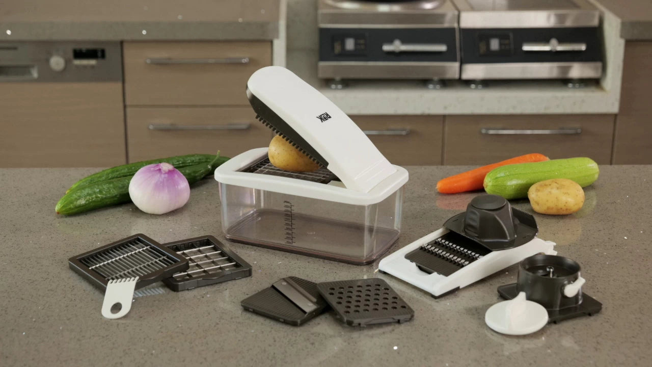 RüK 7-Blade Vegetable Chopper & Mandoline Slicer Max