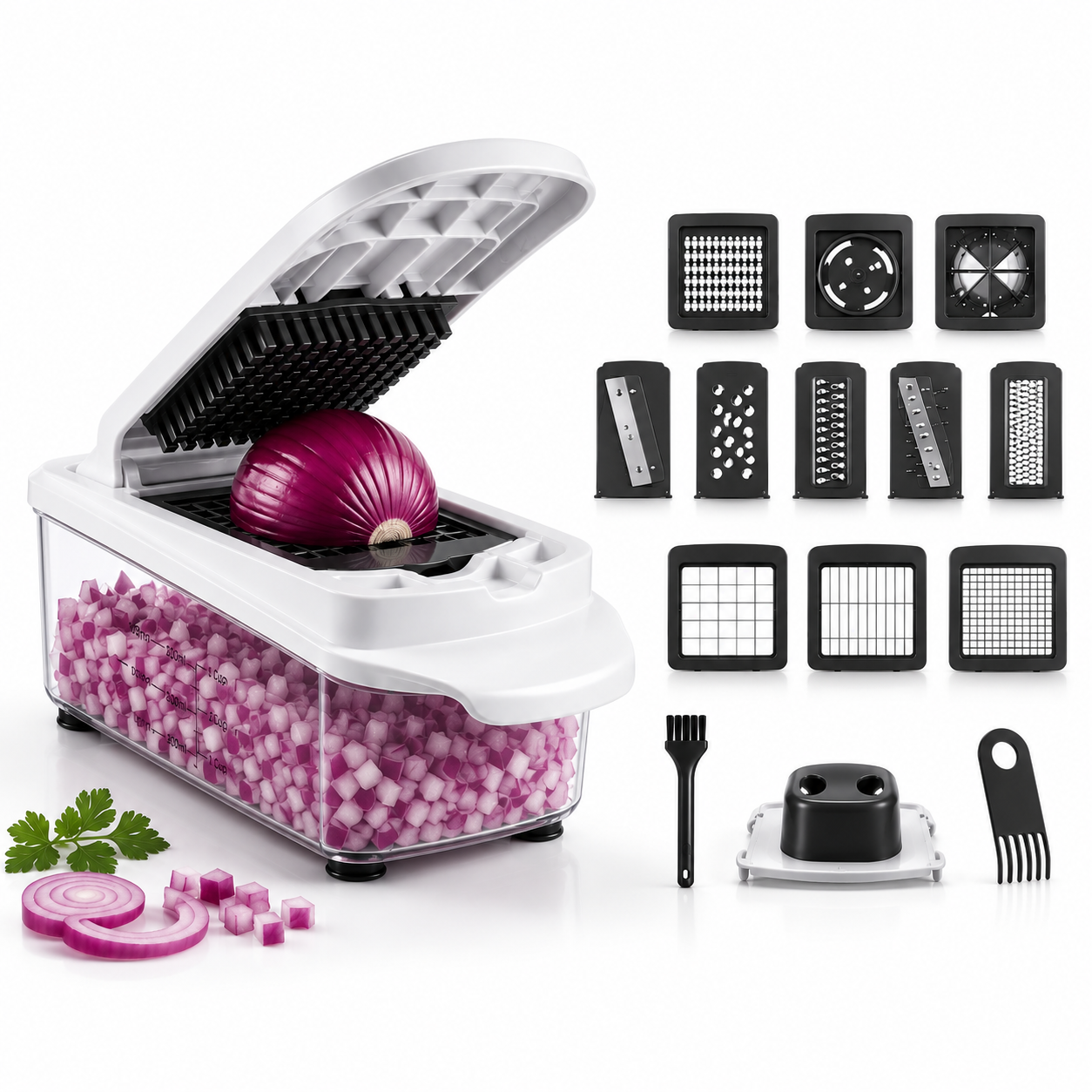 RüK 10 in 1 Vegetable Chopper with Container