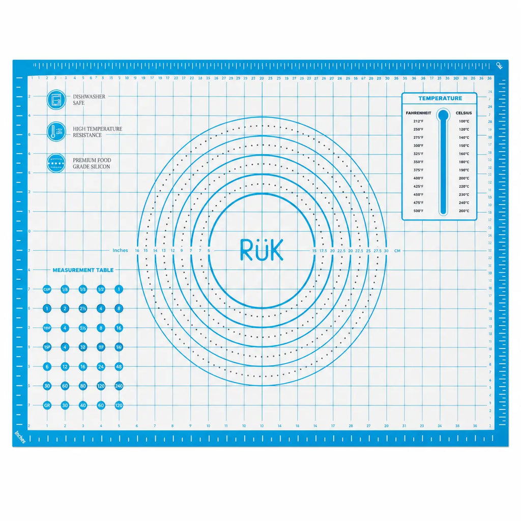 RüK Silicone Pastry Mat - Blue