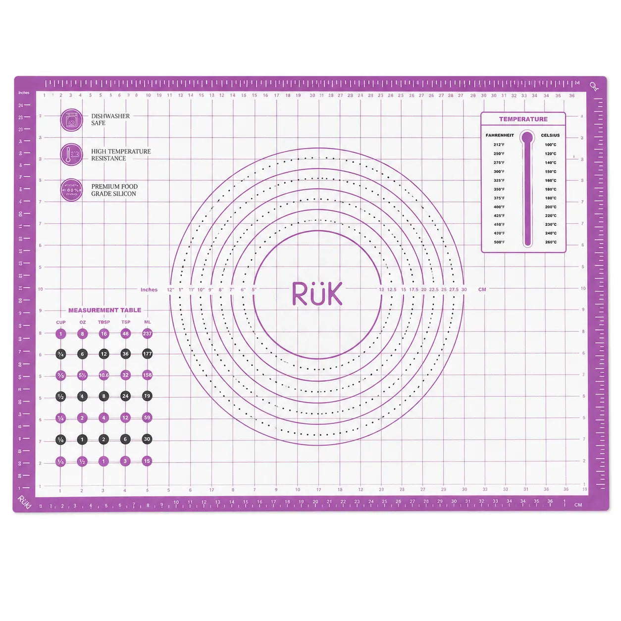 RüK Silicone Pastry Mat - Purple