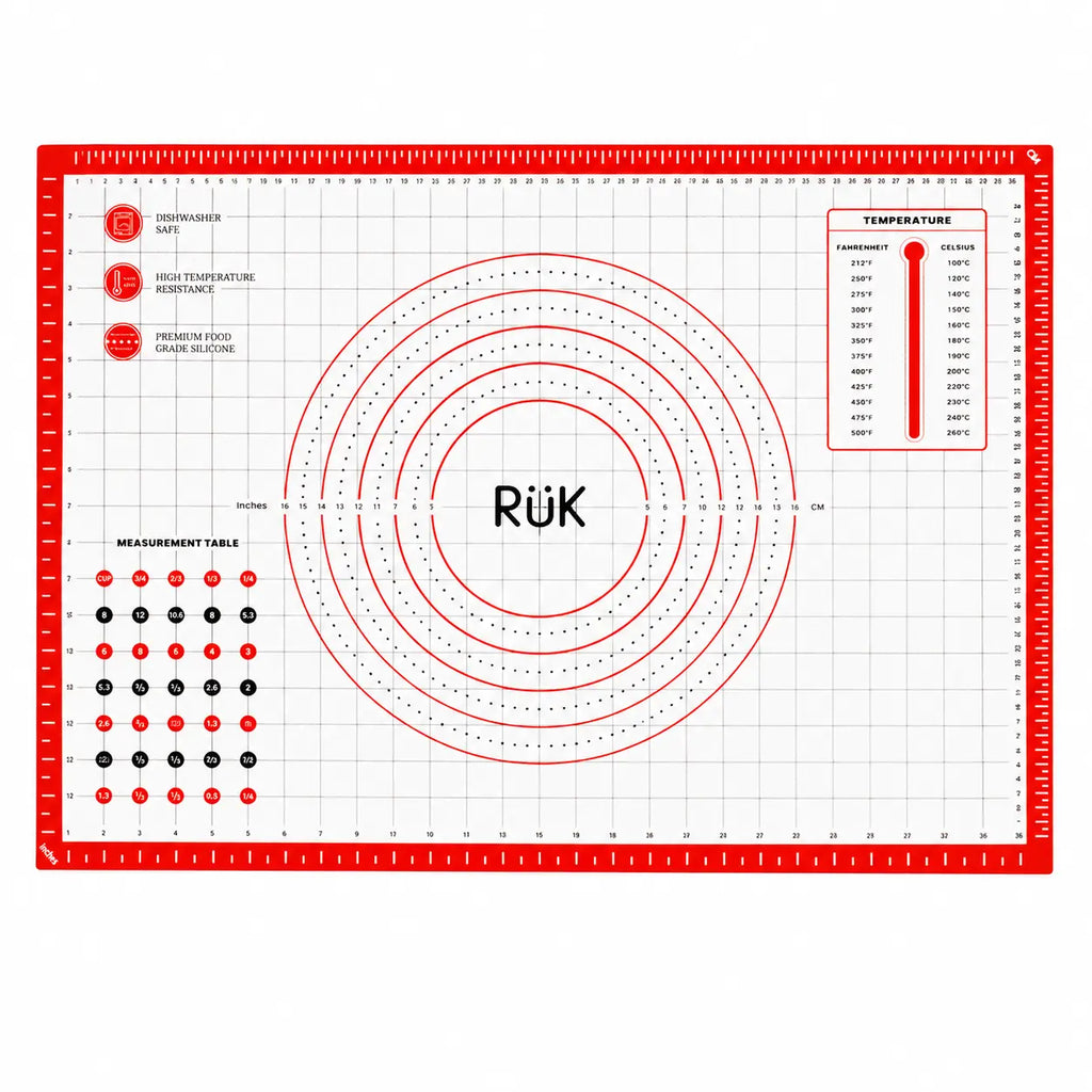 RüK Silicone Pastry Mat - Red