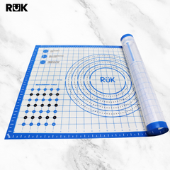 RüK Silicone Pastry Mat with Measurements Blue