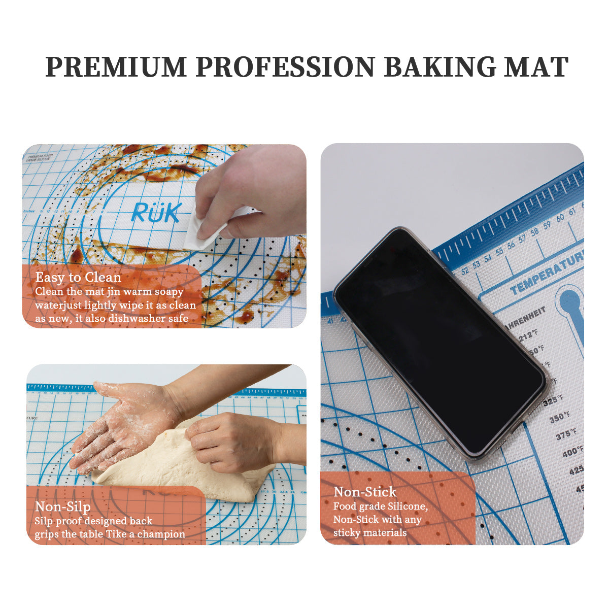 Silicone Pastry Mat Blue