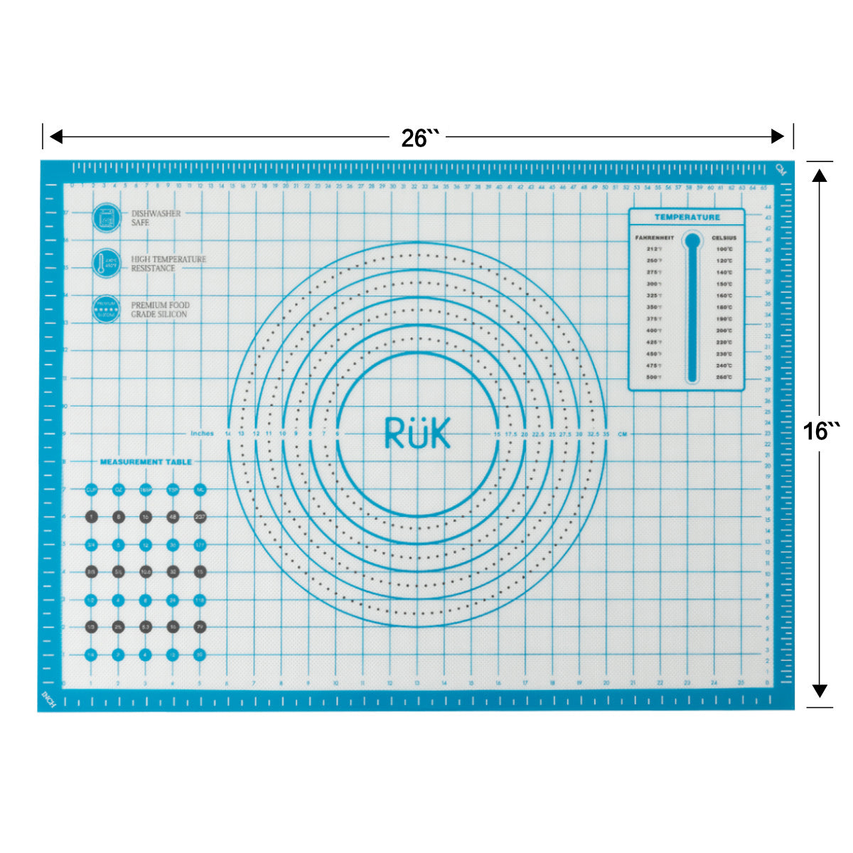 Silicone Pastry Mat Blue