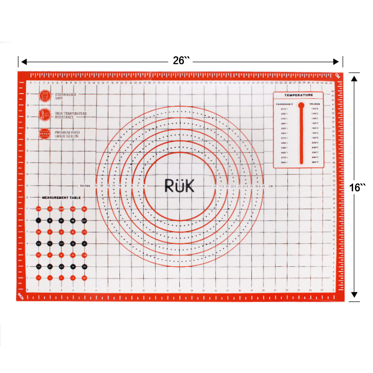 Silicone Pastry Mat Red