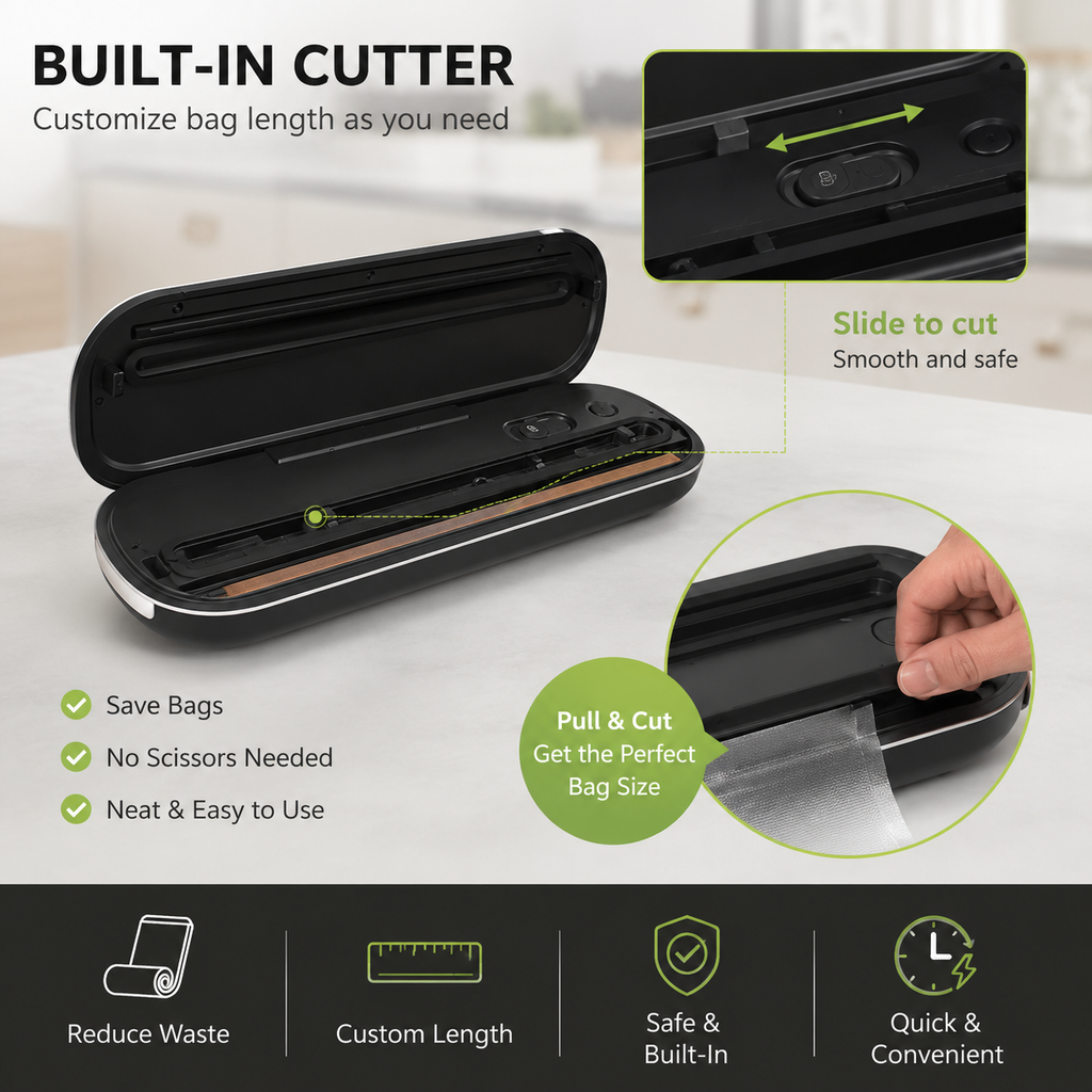 Portable Vacuum Sealer Machine for Food Storage, Camping & Road Trips