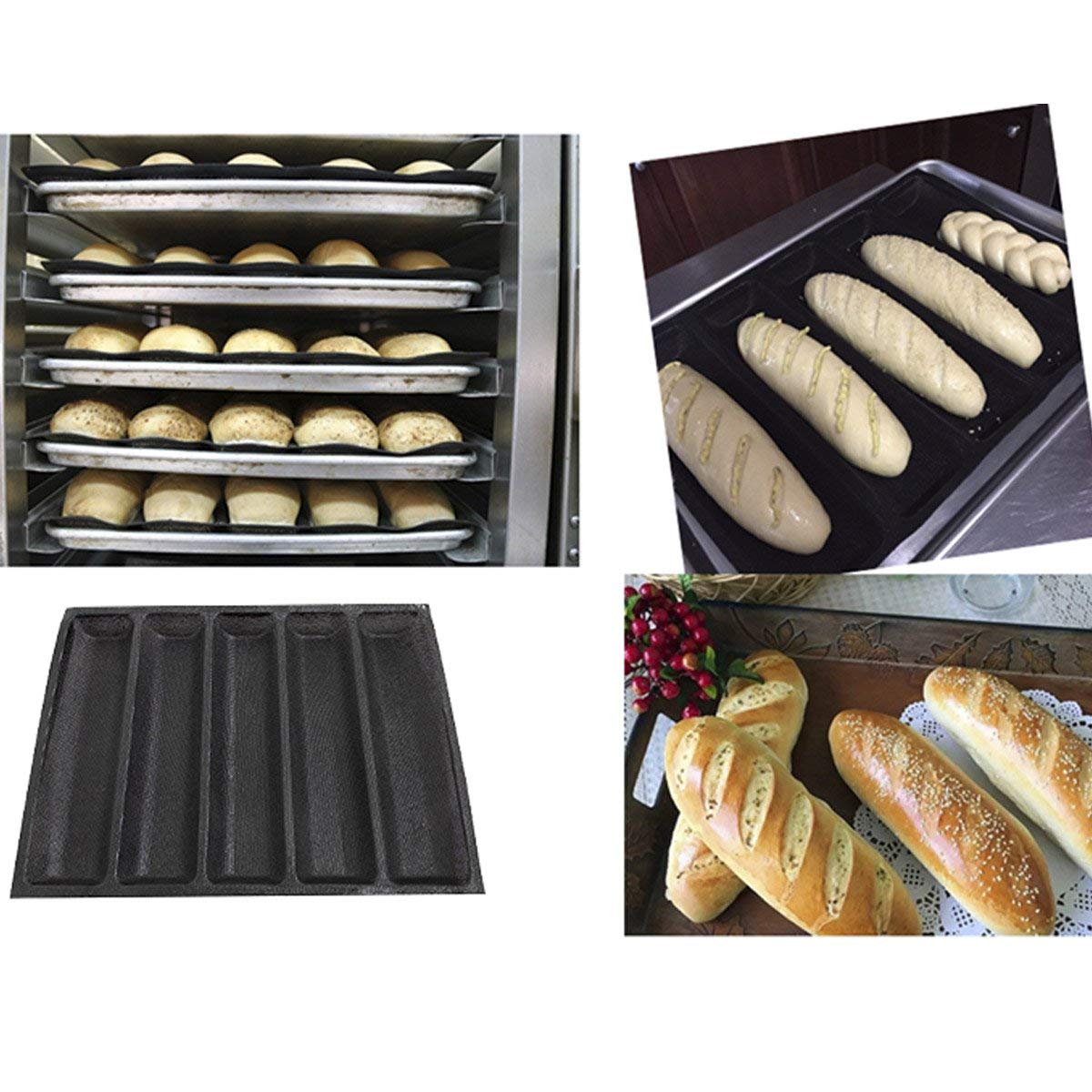 Baguette baking pan set for homemade bread, rolls, and sandwich loaves