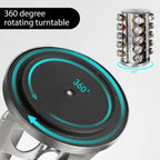 360 degree rotating spice rack turntable for quick access to countertop seasonings