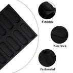 Perforated nonstick silicone bread mold with foldable design for easy release and airflow