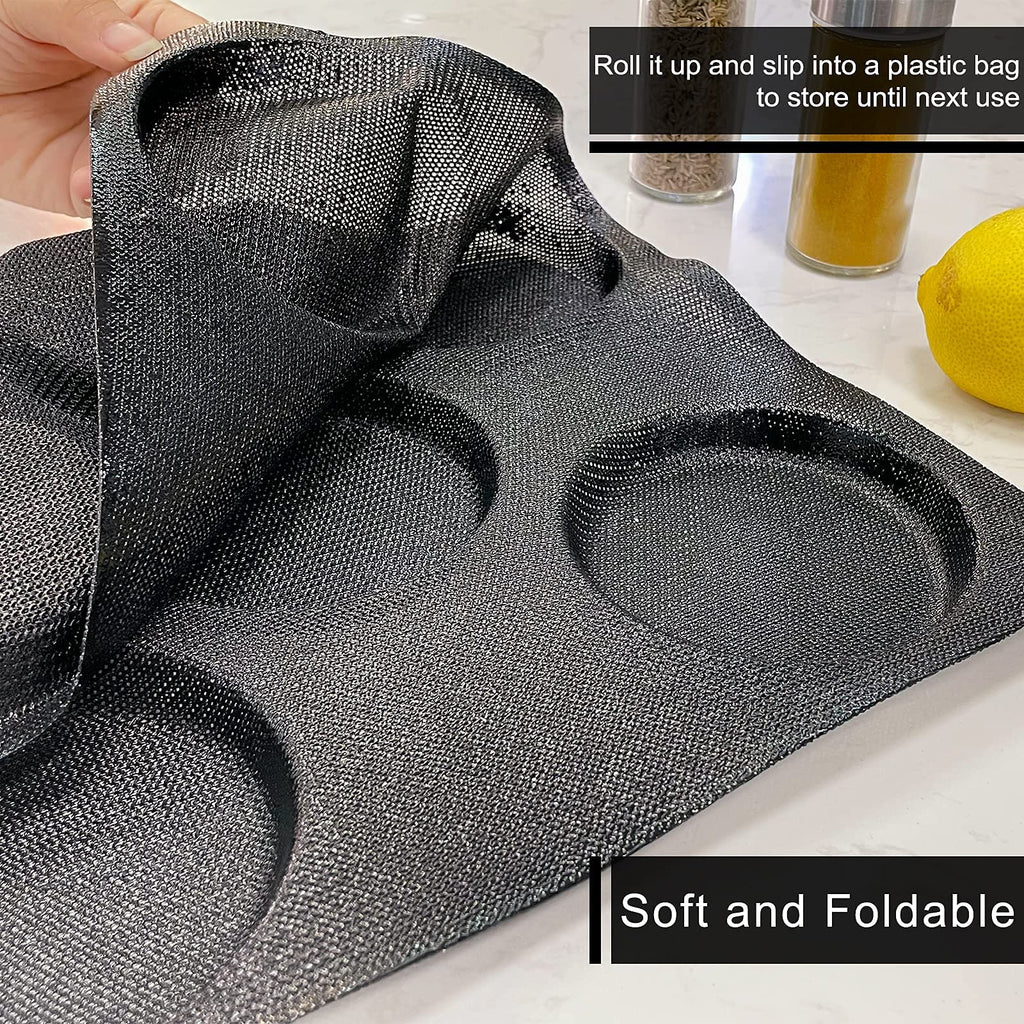 Soft and foldable perforated silicone hamburger bun mold for easy storage and repeated baking use