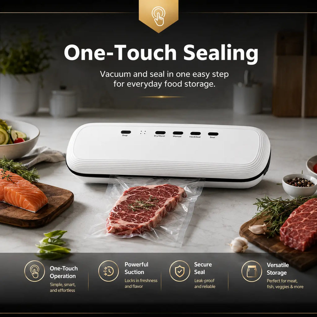 Portable Vacuum Sealer Machine for Food Storage, Camping & Road Trips