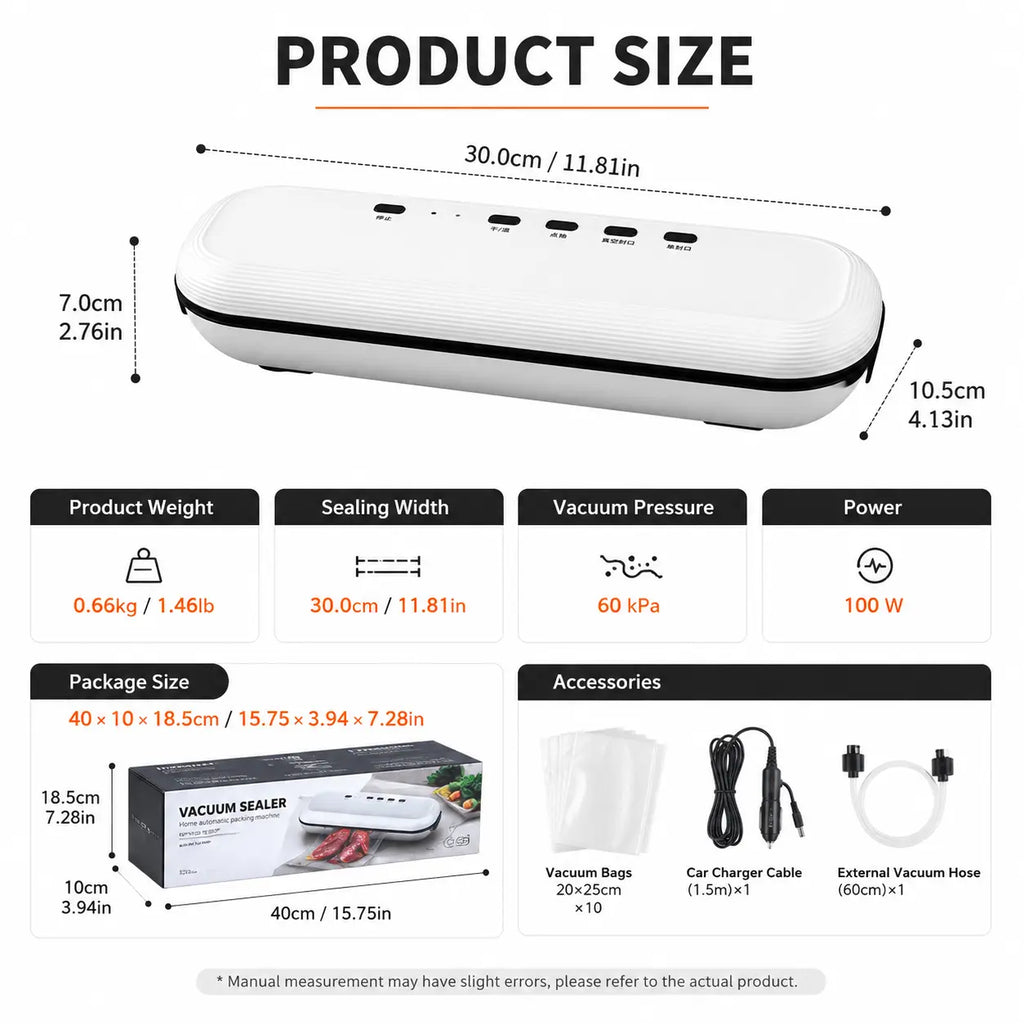 Portable Vacuum Sealer Machine for Food Storage, Camping & Road Trips