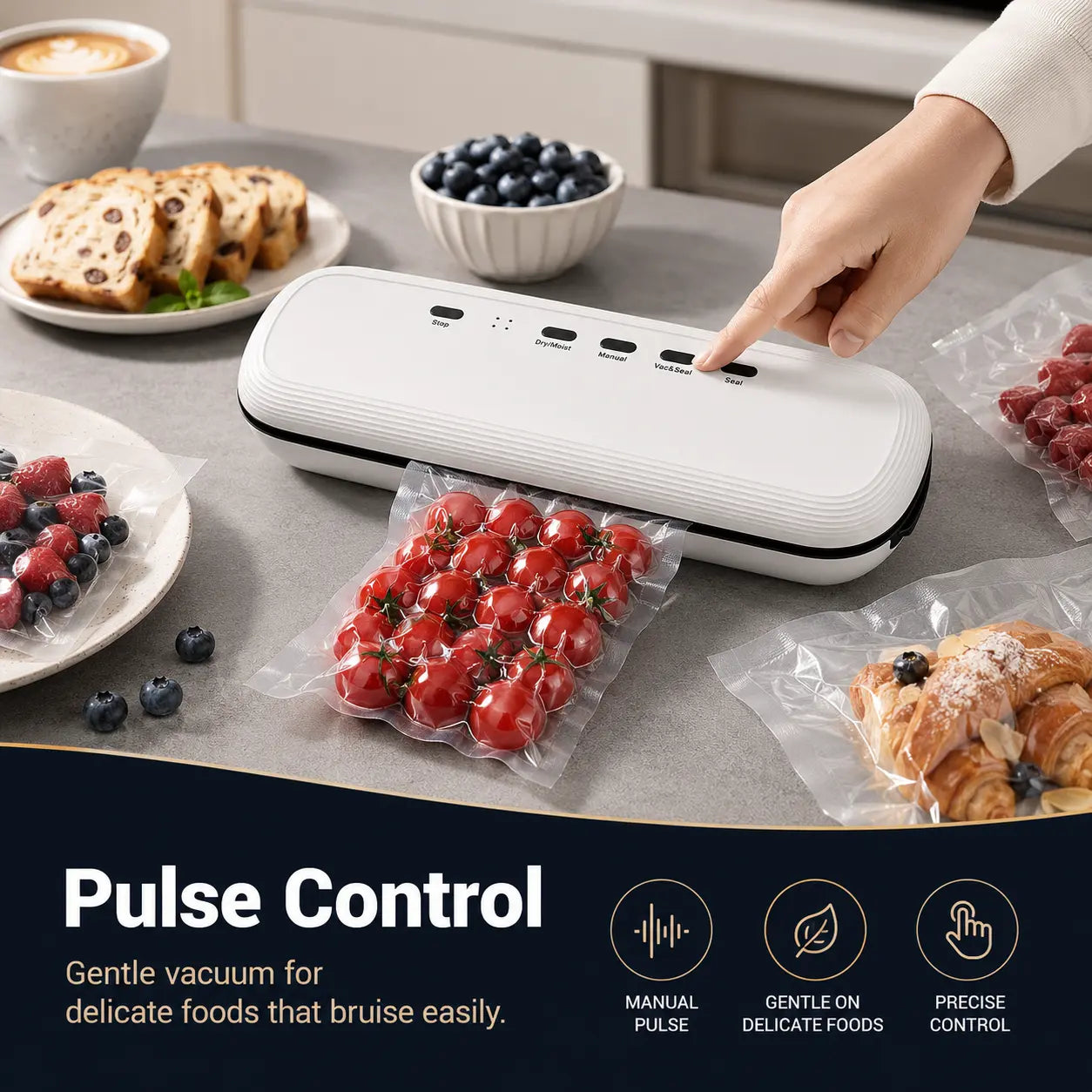 Portable Vacuum Sealer Machine for Food Storage, Camping & Road Trips