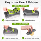 RUK Pro vegetable chopper is easy to use, clean and maintain with chopper and mandoline modes