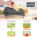 RUK Pro grater blades and mandoline slicer for slicing, julienne cuts, grating and shredding cheese and vegetables
