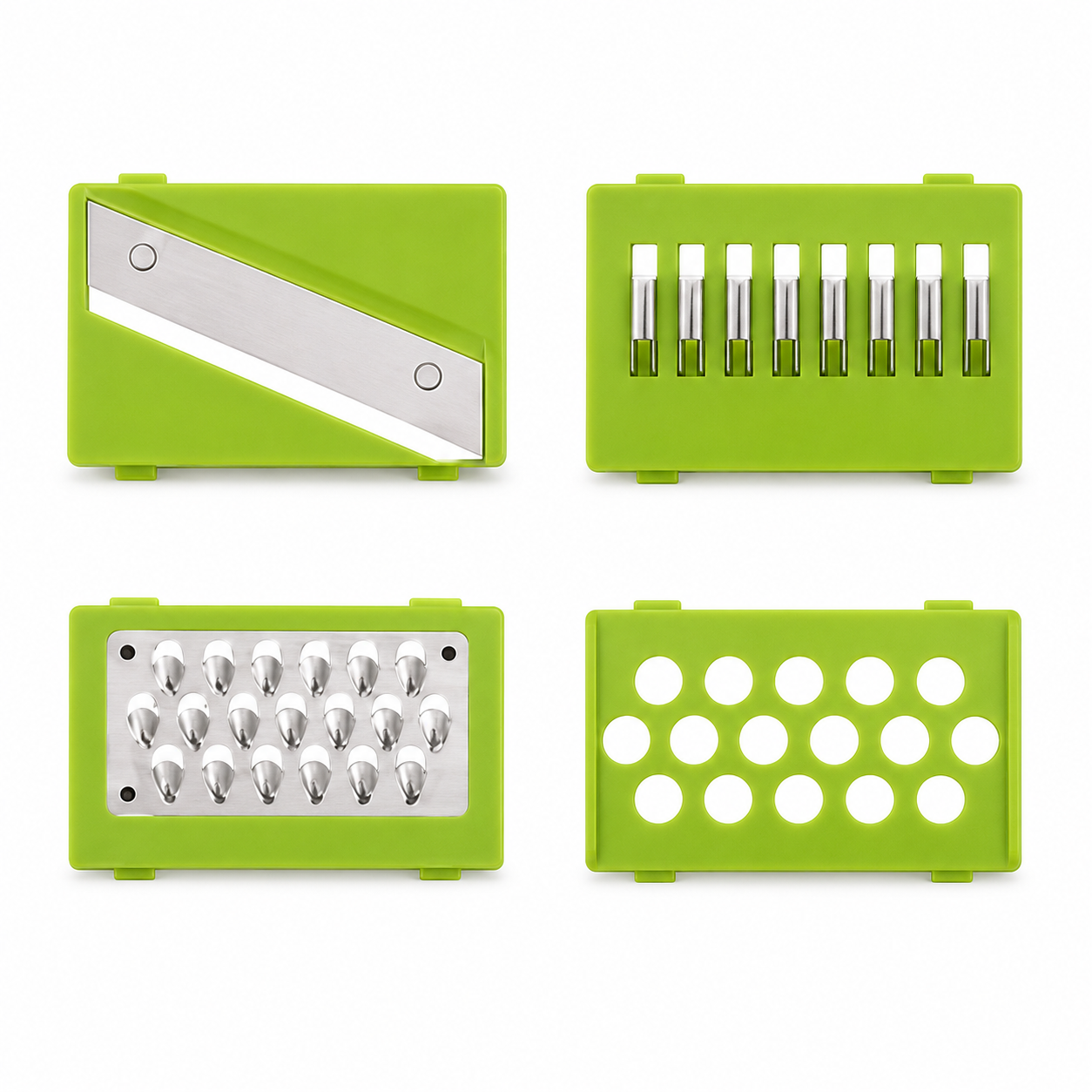 RüK Pro vegetable chopper mandoline and grater insert set