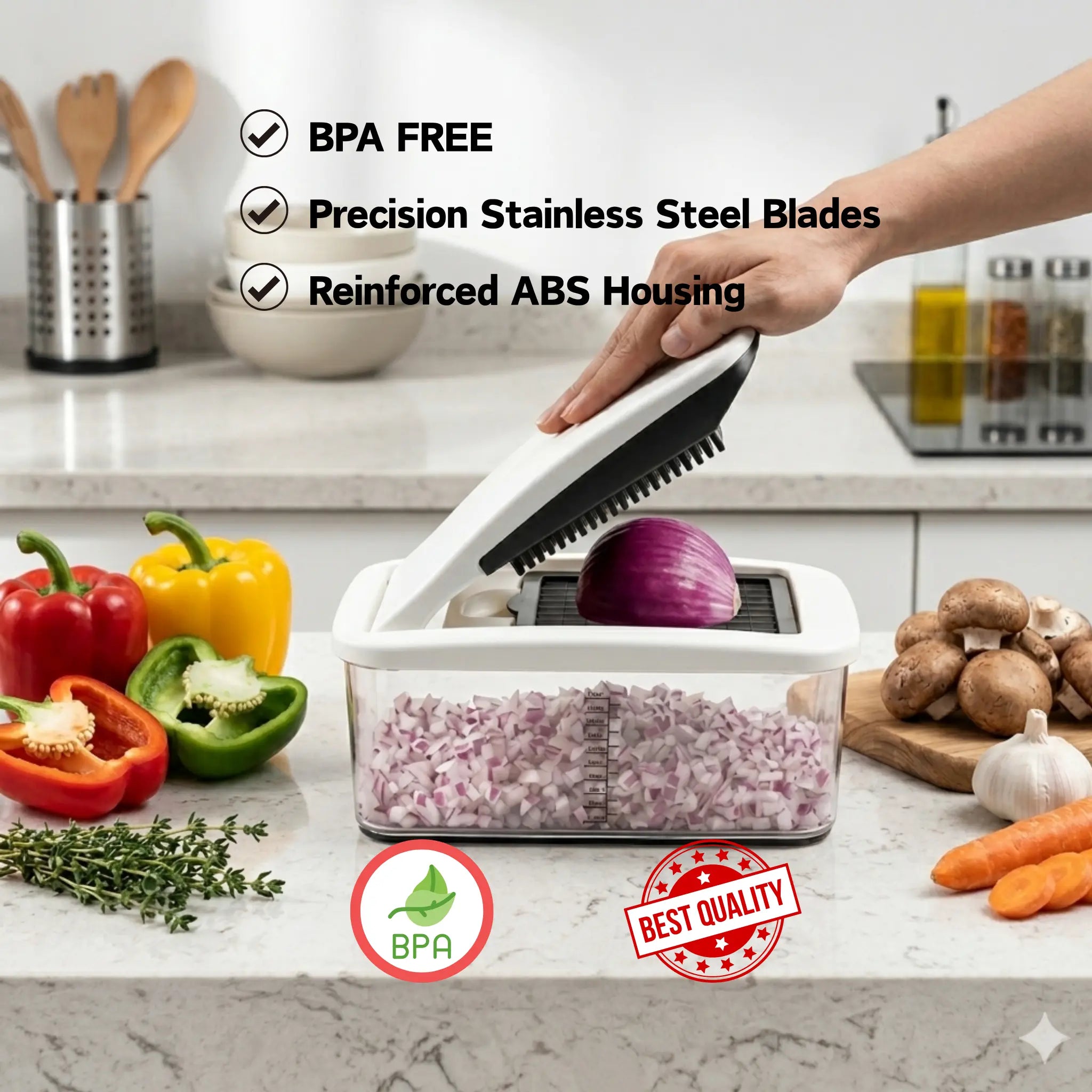 RüK Vegetable Chopper Max –  7 Blades