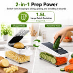 2-in-1 vegetable chopper comparison with 1.5L container and BPA-free ABS material