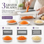 Vegetable chopper grater blades for cheese, carrot, potato and ginger prep